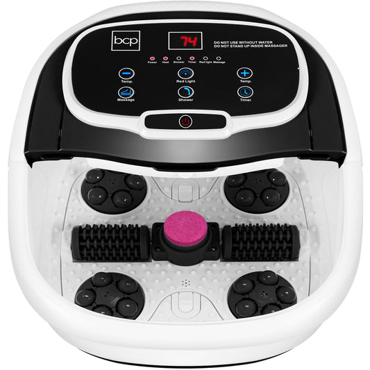 Automatic Heated Shiatsu Massage Foot Bath Spa w/ Pumice Stone