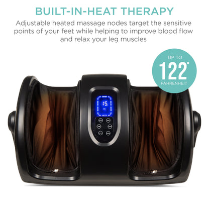 Reflexology Shiatsu Foot Massager w/ High-Intensity Rollers, Remote Control