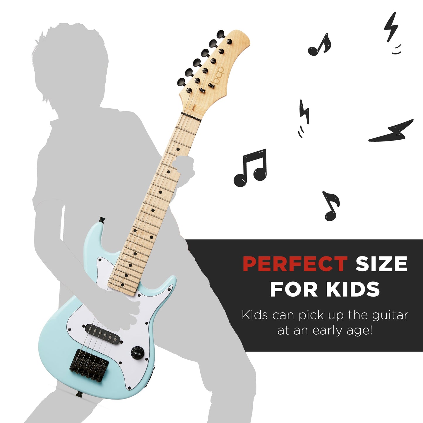 Kids Electric Guitar Beginner Starter Kit w/ 5W Amplifier - 30 in