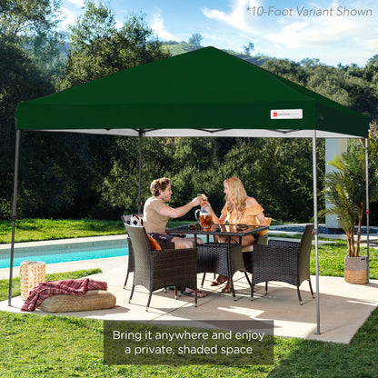 One-Person Setup Instant Pop Up Canopy w/ Case, 4 Weight Bags - 8x8ft