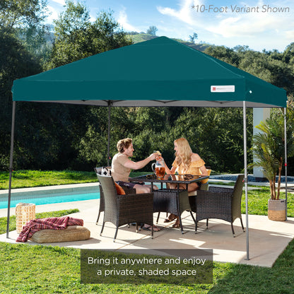 One-Person Setup Instant Pop Up Canopy w/ Case, 4 Weight Bags - 12x12ft