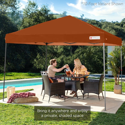 One-Person Setup Instant Pop Up Canopy w/ Case, 4 Weight Bags - 8x8ft